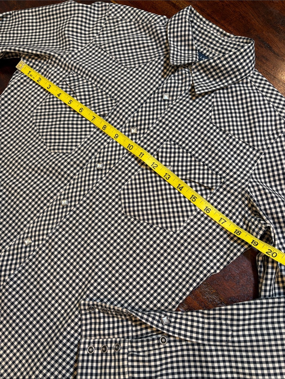 Ralph Lauren Black and White Gingham Button-Down Shirt - Picture 13 of 15